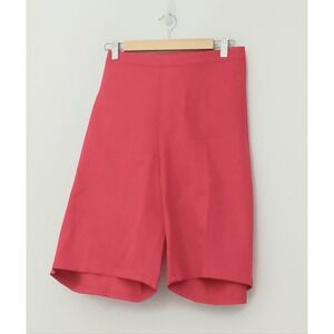 Isaac Mizrahi Live! Women's Size 28W Stretch Bermuda Shorts Red Plus Pullon